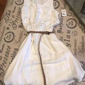 White Lace Mini Dress